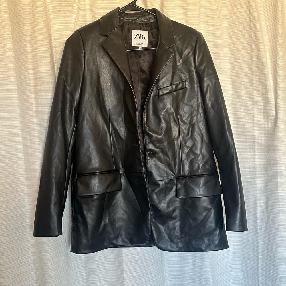 Zara faux Leather Blazer / Jacket (XS)